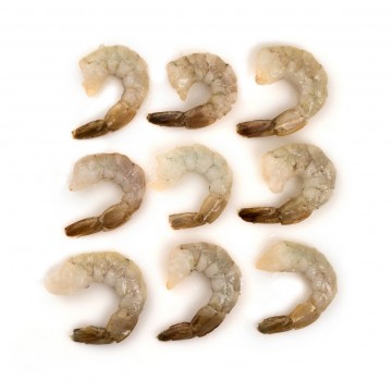 Vannamei Prawn Raw Peeled and Deveined Tail On Size 21-25